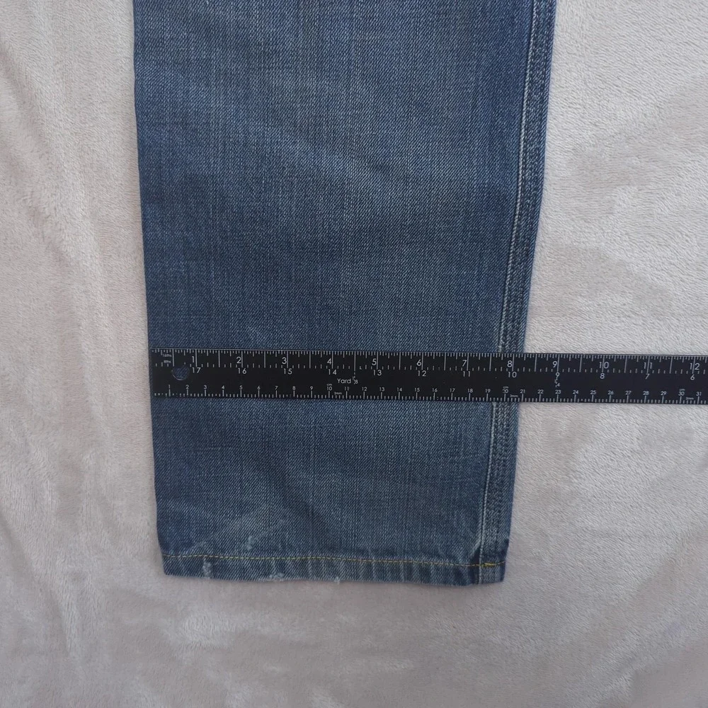 G-Star Raw Studs Straight Jeans Mens 34x32 Blue Denim Button Fly Studded Pockets